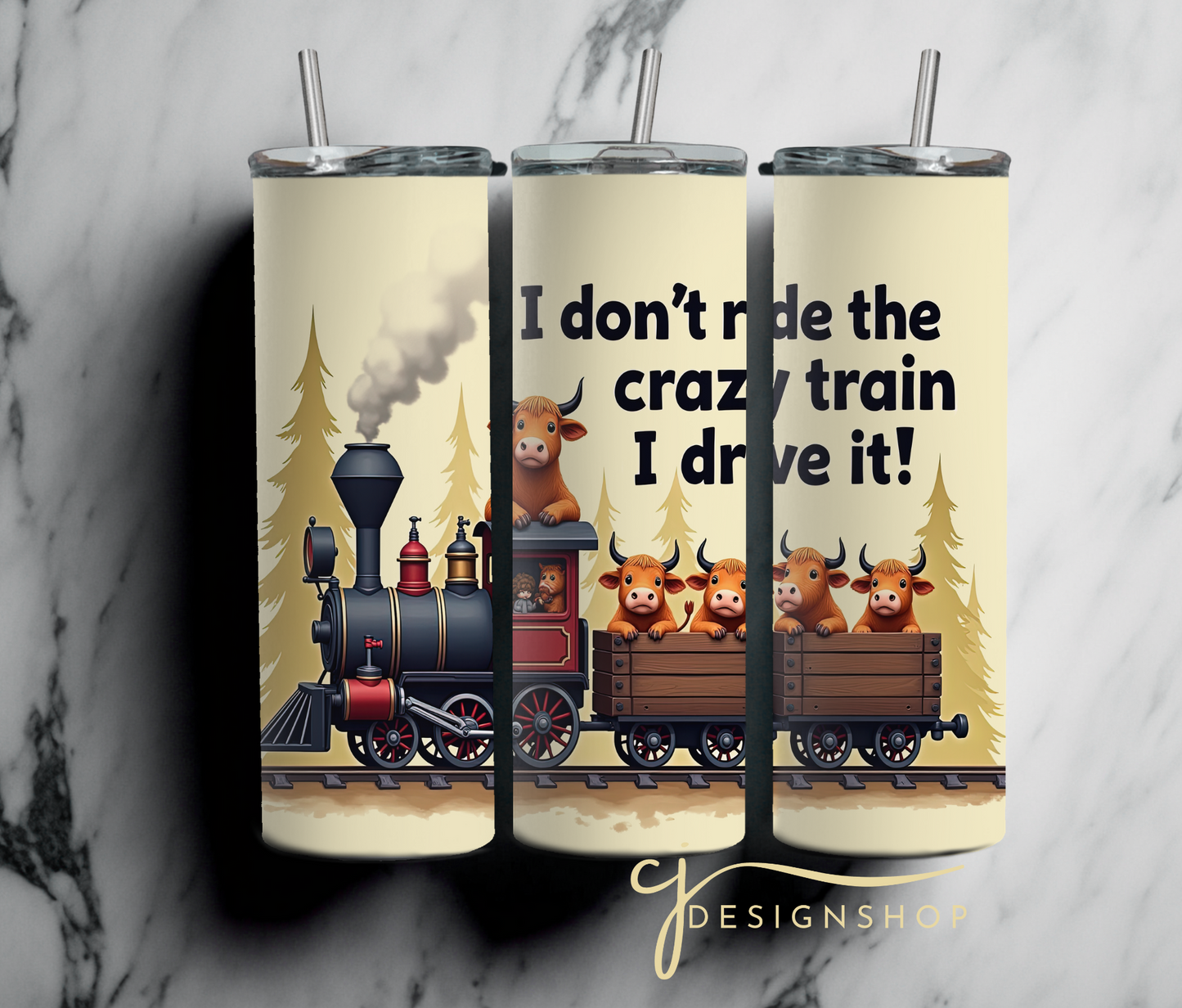 I don't ride the crazy train I drive it Tumbler