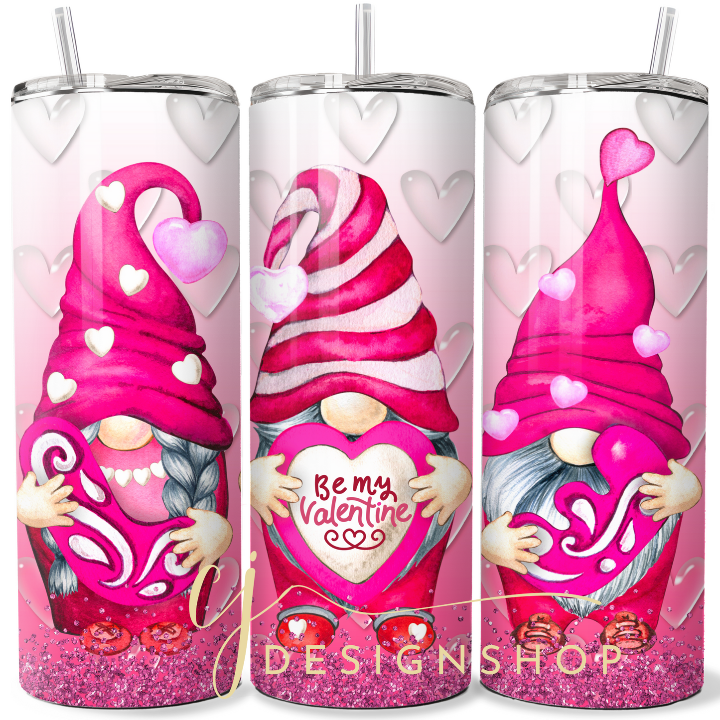 Be my Valentine Gnome Tumbler