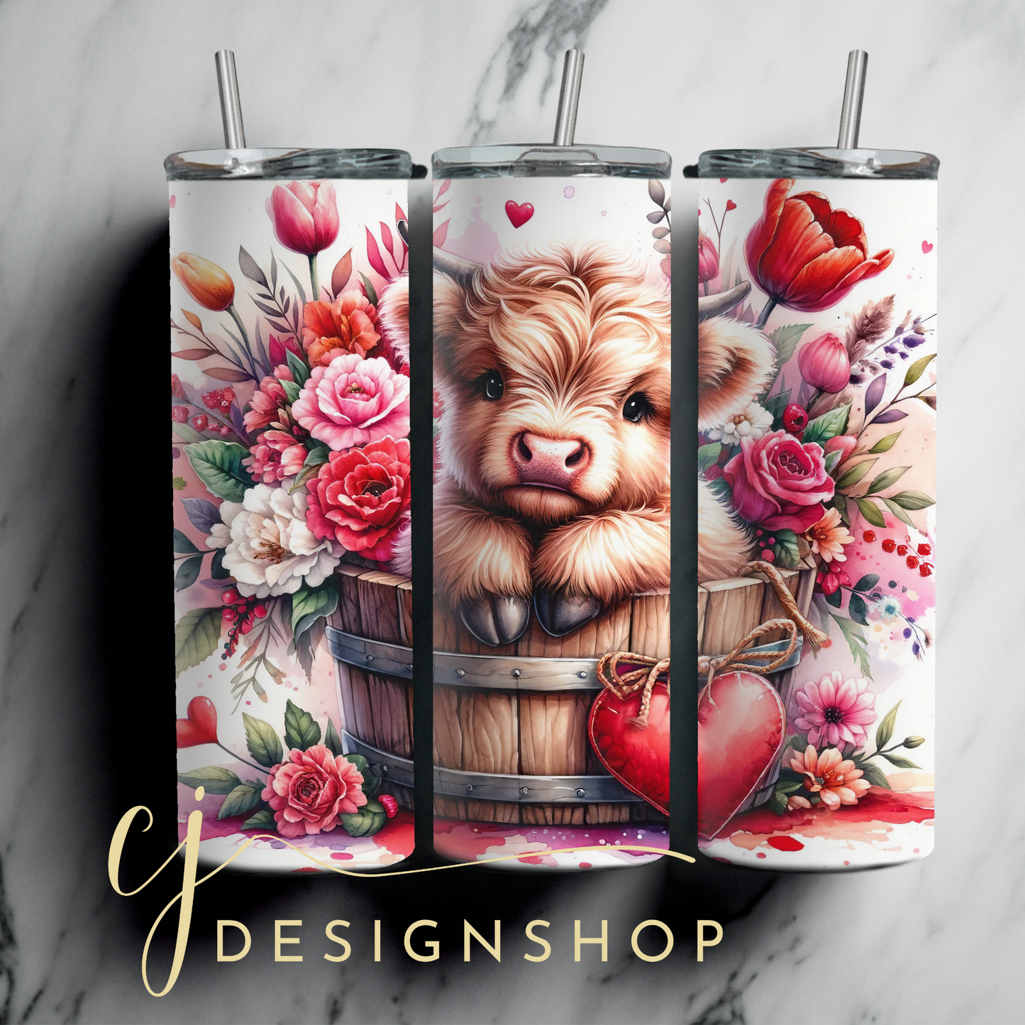 Cow Valentine's Tumbler