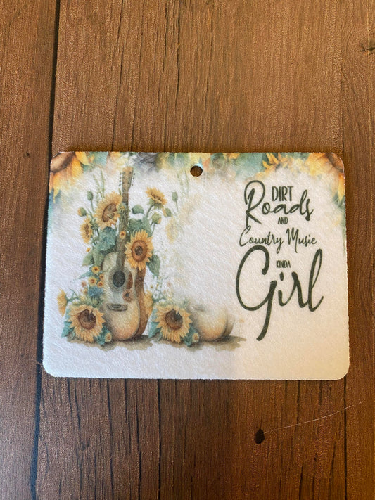 Dirt Roads & Country Music Air Freshener