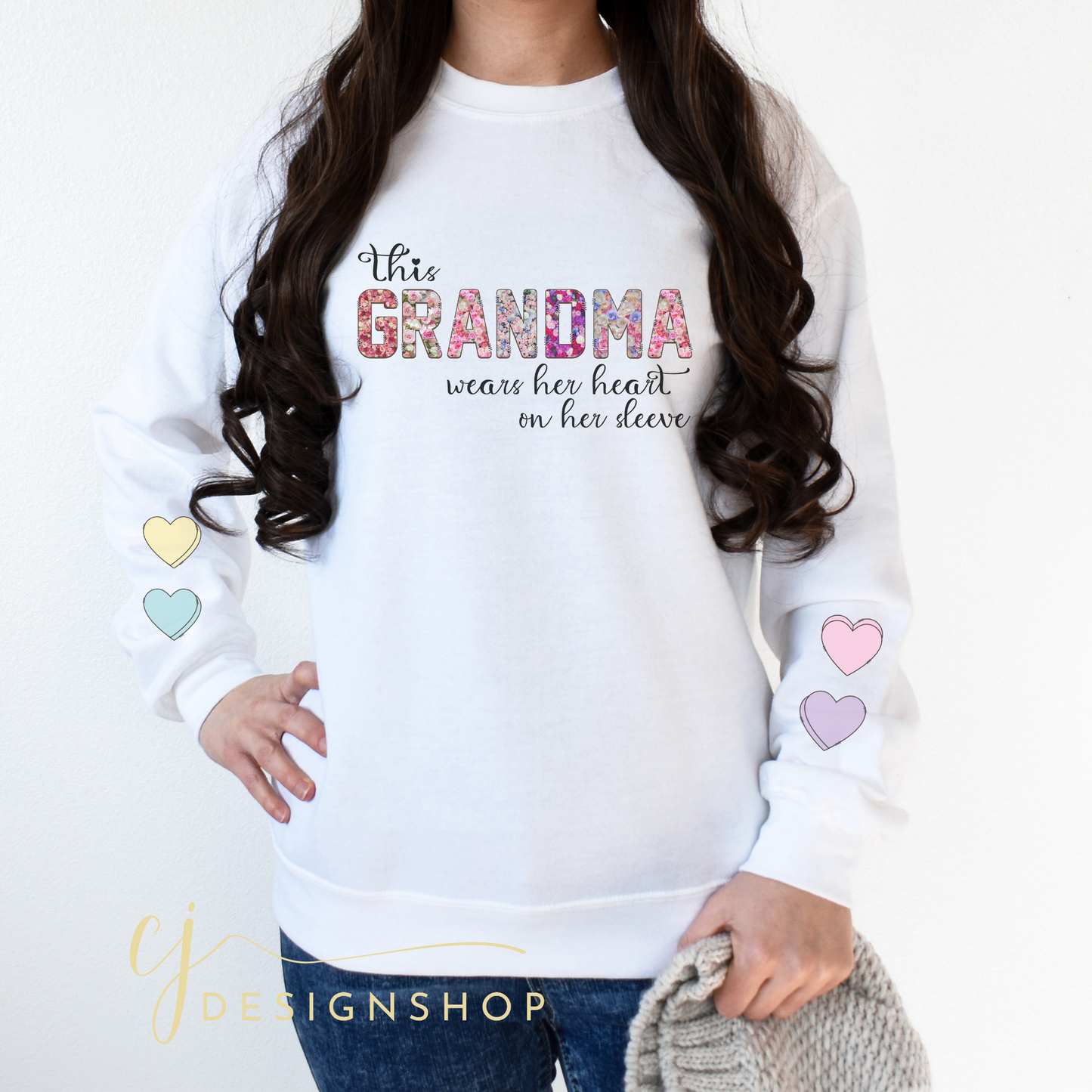 This Mama /Grandma/ Auntie wears her heart on her sleeve