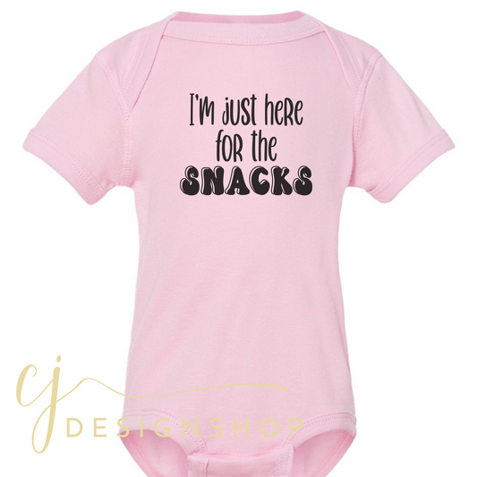 I'm just here for the snacks onesie