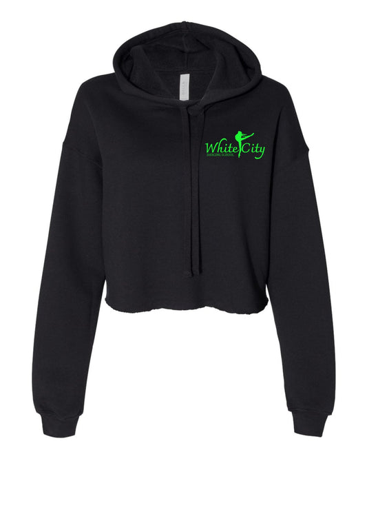 Women's Fleece Crop White City Dance