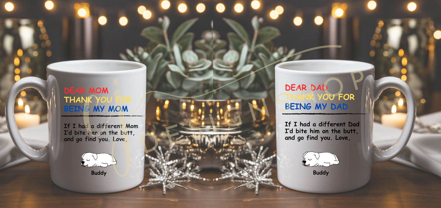 Customized Dog Mom or Dad Mug