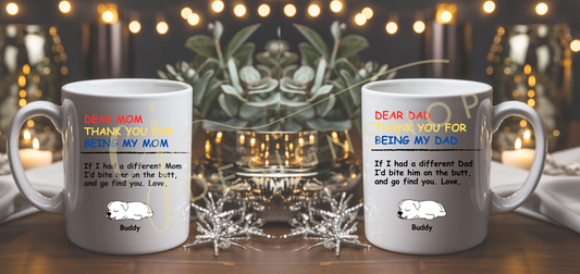Customized Dog Mom or Dad Mug