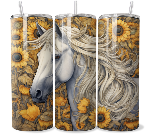 Horse with Sunflowers Tumbler