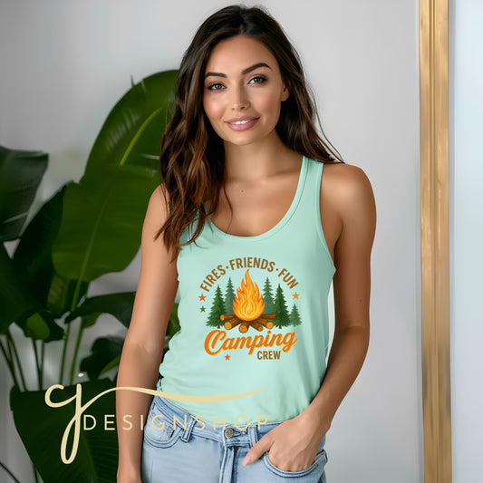 Camping Crew Fires, Friends, Fun l Adult l