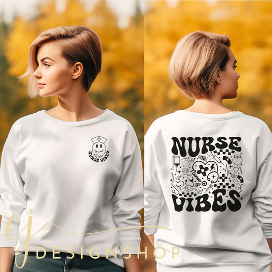 Nurse Vibes l Graphic Tee, Hoodie & More