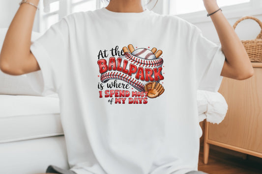 At The Ballpark Is Where I Spend Most of My Days l Adult l Apparel