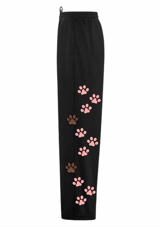 Pink Paw Print l Adult & Youth Sweatpants l Fleece