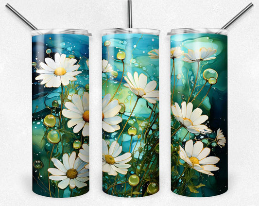 Teal Daisy Tumbler